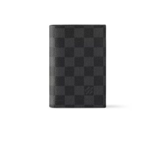 Louis Vuitton Passport Cover Wallet Black For Men 5.5in/14cm N64411