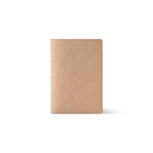 Louis Vuitton Passport Cover 5.5in/ 14cm Hazelnut Brown Monogram Empreinte M28991