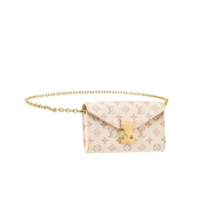 Louis Vuitton Pouch Metis Belt 5.3in/ 13.5cm Cream Monogram Dune Gold Hardware For Women M4871Z
