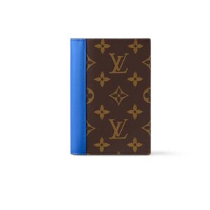 Louis Vuitton Passport Cover Wallet Blue For Men 5.5in/14cm M82865