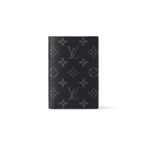 Louis Vuitton Passport Cover Wallet Black For Men 5.5in/14cm M64501