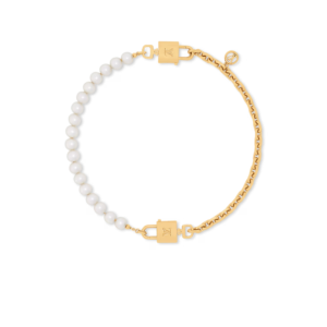 Louis Vuitton Pearlock Necklace Gold Hardware For Women M02977