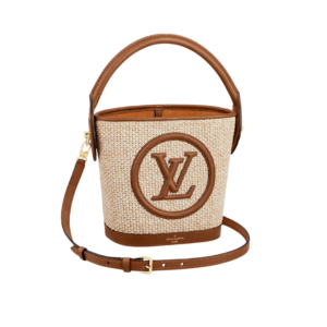 Louis Vuitton Petit Bucket Raffia Beige For Women ‎9.4in/24cm