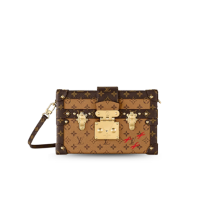 Louis Vuitton Petite Malle Crossbody Bag 7.9in/ 20cm Monogram Reverse Gold Hardware For Women M45960