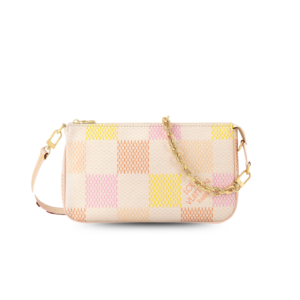 Louis Vuitton Pochette Accessoires Shoulder Bag 9.4in/ 24cm Pink Gold Hardware For Women N40642