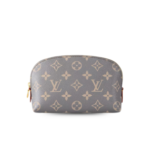 Louis Vuitton Pochette Cosmetique PM Clutch & Pouch 7.5in/ 19cm Trianon Grey Gold Hardware For Women M12440
