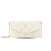 Louis Vuitton Pochette Felicie Shoulder Bag  8.3in/ 21cm Candy Blue Gold Hardware For Women M83025