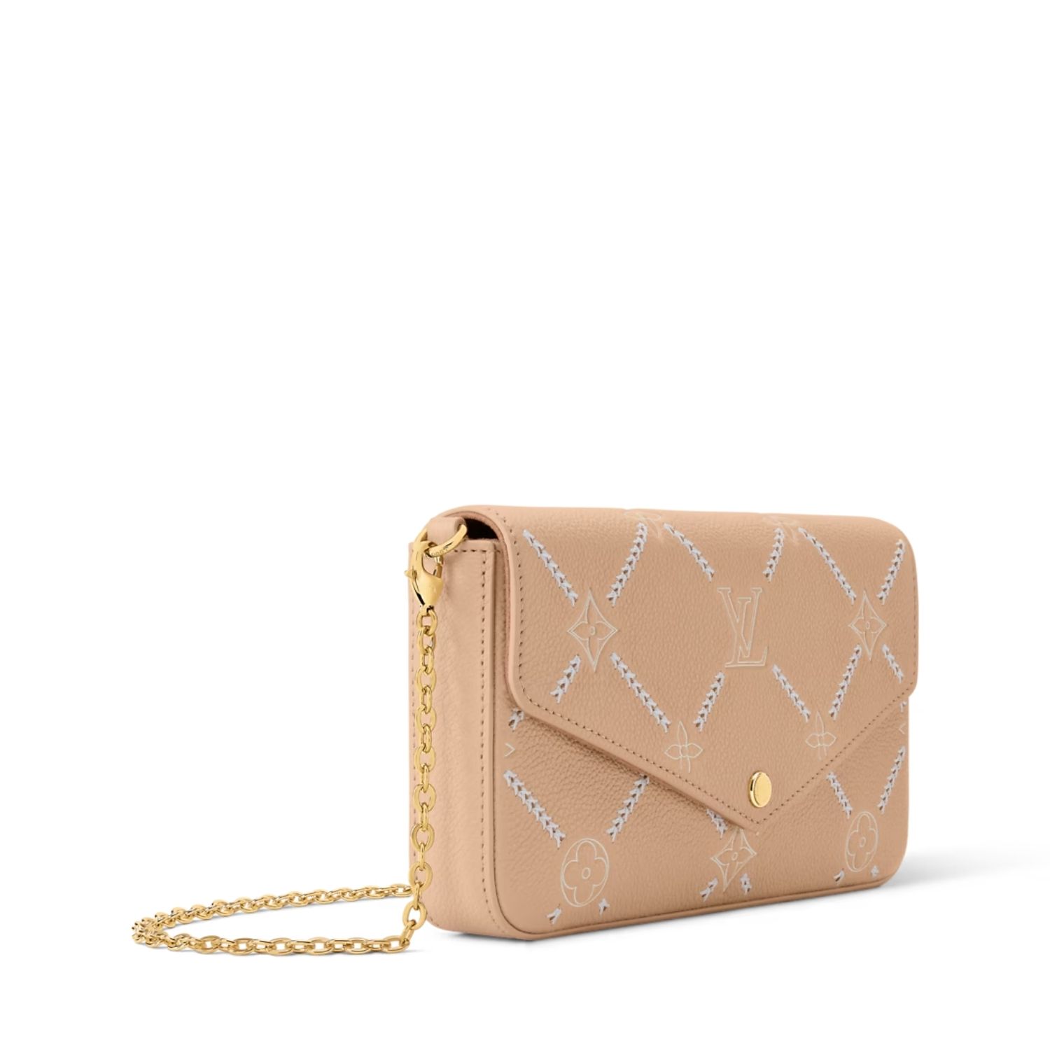 Louis Vuitton Pochette Felicie Shoulder Bag 8.3in/ 21cm Hazelnut Couture Gold Hardware For Women M29482 - Image 3