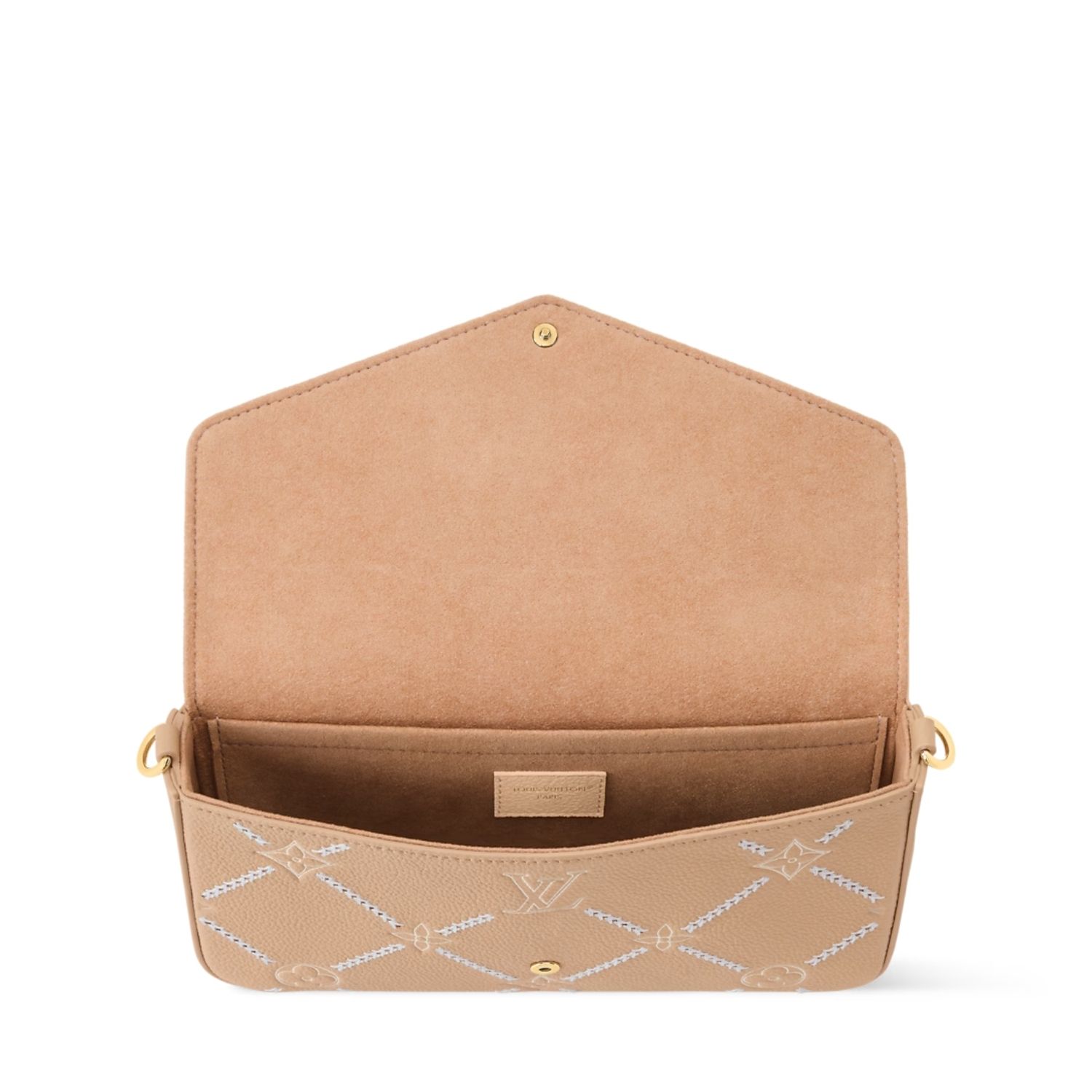 Louis Vuitton Pochette Felicie Shoulder Bag 8.3in/ 21cm Hazelnut Couture Gold Hardware For Women M29482 - Image 5