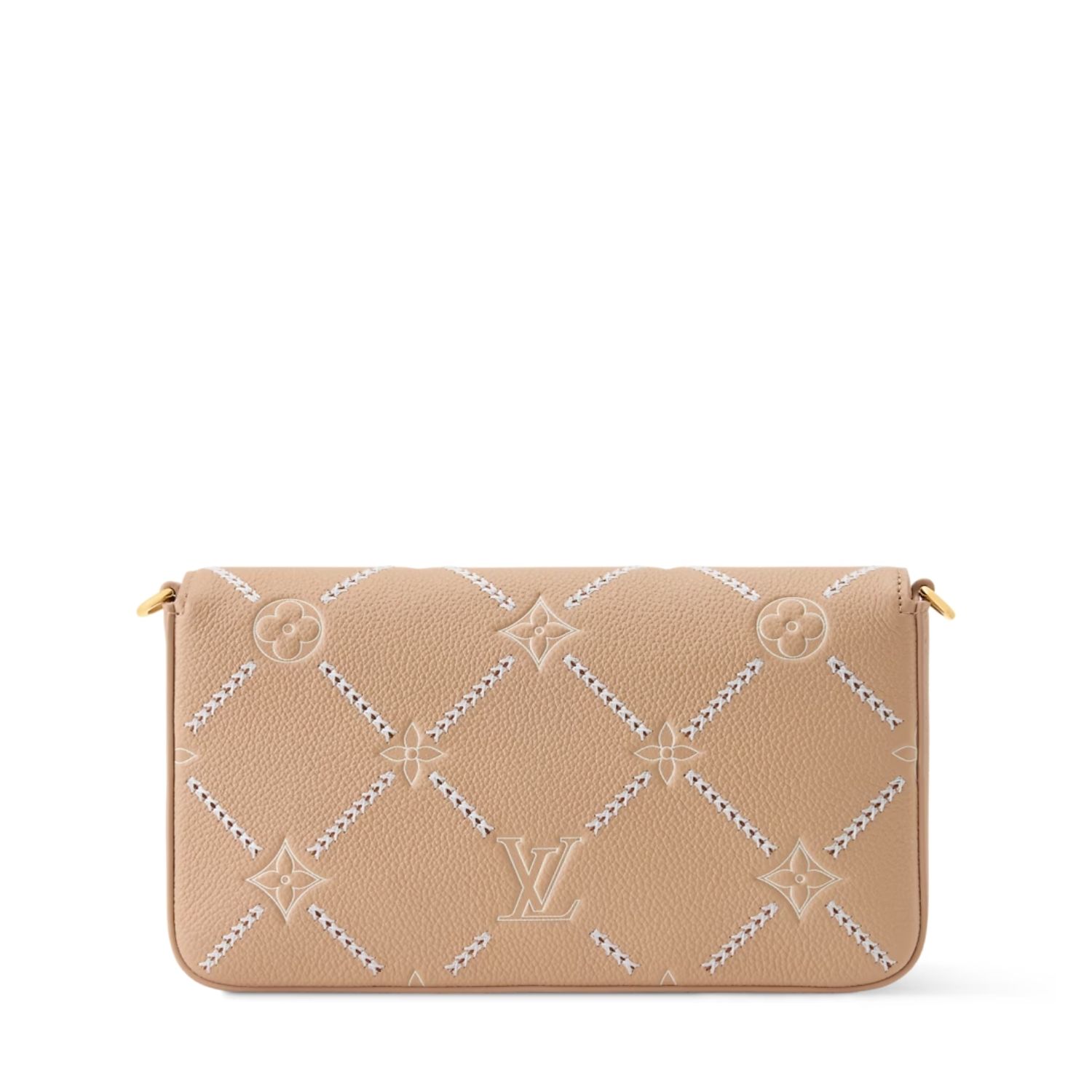 Louis Vuitton Pochette Felicie Shoulder Bag 8.3in/ 21cm Hazelnut Couture Gold Hardware For Women M29482 - Image 4