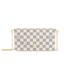 Louis Vuitton Pochette Felicie Shoulder Bag  8.3in/ 21cm Multicolor Damier Azur Canvas Gold Hardware For Women N40491