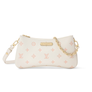 Louis Vuitton Pochette Liv Shoulder Bag 9.6in/ 24.5cm Milky White/ Peach Gold Hardware For Women M27741