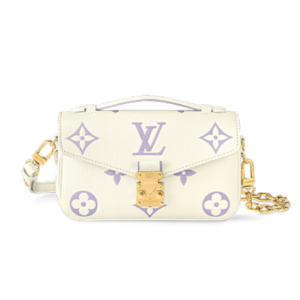 Louis Vuitton Pochette Metis East West Shoulder Bag 8.5in/ 21.5cm Cream Gold Hardware For Women M23940