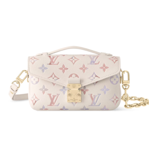 Louis Vuitton Pochette Metis East West Shoulder Bag 8.5in/ 21.5cm Dream Cream Gold Hardware For Women M25682