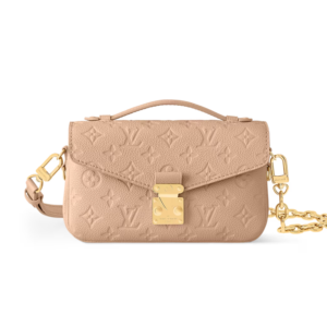 Louis Vuitton Pochette Metis East West Shoulder Bag 8.5in/ 21.5cm Sand Gold Hardware For Women M14322