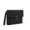 Louis Vuitton Pochette S-Lock Pouch 11in/ 28cm Black Black Hardware For Men M82559 - Image 4