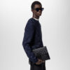 Louis Vuitton Pochette S-Lock Pouch 11in/ 28cm Black Monogram Eclipse Canvas Black Hardware For Men M82598 - Image 2
