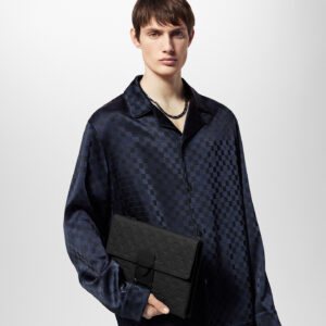 Alternative view of Louis Vuitton Pochette S-Lock Pouch 11in/ 28cm Black Black Hardware For Men M82559