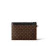 Louis Vuitton Pochette To Go Pouch 11.8in /30cm Brown Monogram Canvas Black Hardware For Men M82079 - Image 3