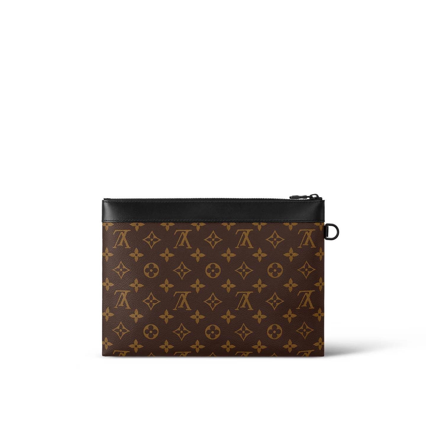 Louis Vuitton Pochette To Go Pouch 11.8in /30cm Brown Monogram Canvas Black Hardware For Men M82079 - Image 3