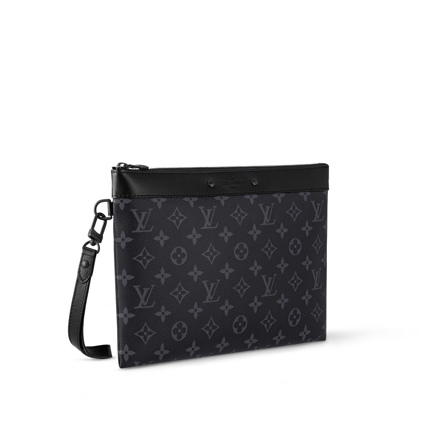 Louis Vuitton Pochette To Go Pouch 11.8in /30cm Black Monogram Eclipse Canvas Black Hardware For Men M81569 - Image 4