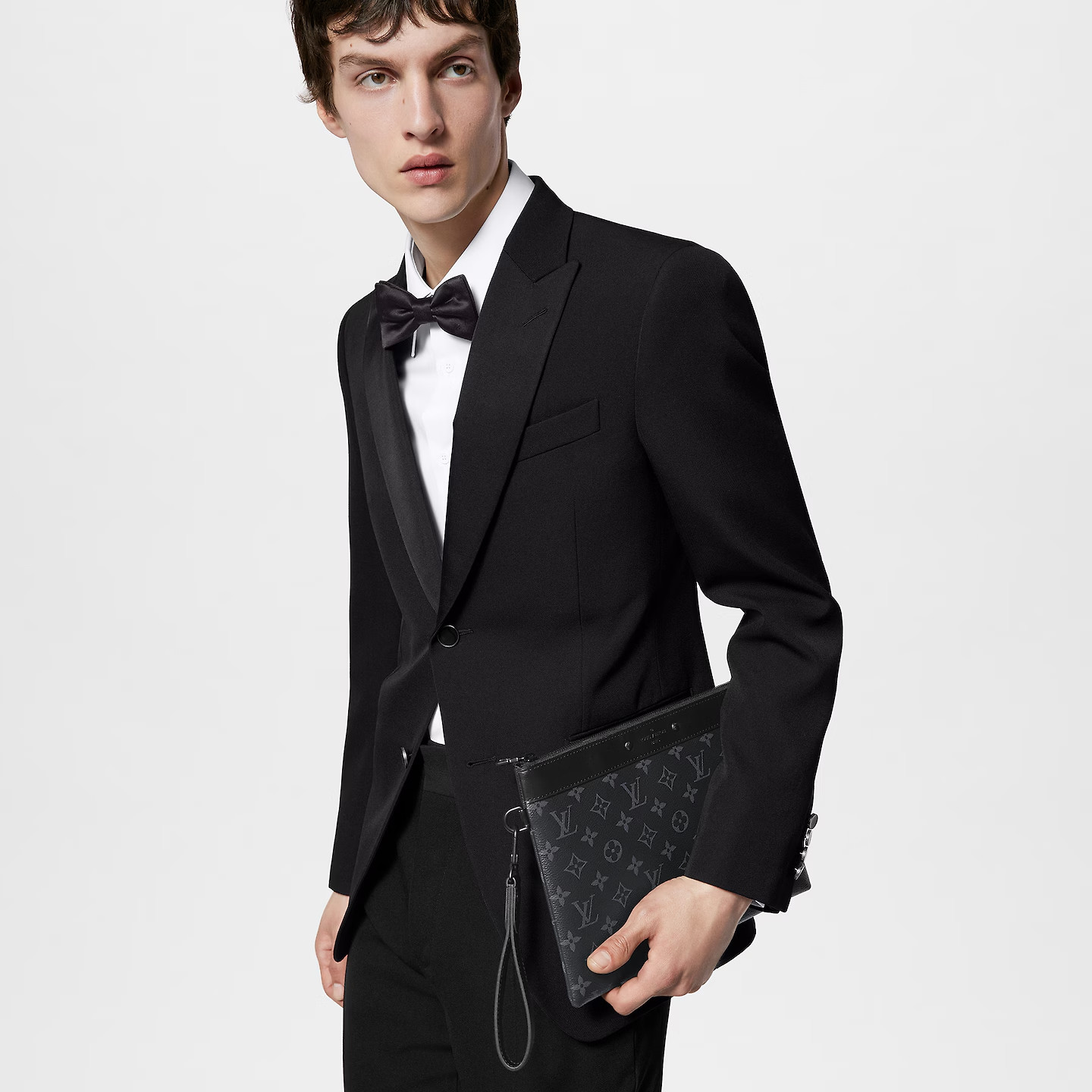 Louis Vuitton Pochette To Go Pouch 11.8in /30cm Black Monogram Eclipse Canvas Black Hardware For Men M81569 - Image 3