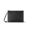 Louis Vuitton Pochette To Go Pouch 11.8in /30cm Black Monogram Shadow Canvas Black Hardware For Men M81570