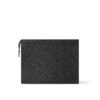 Louis Vuitton Pochette Voyage Pouch 10.6in/ 27cm Black Silver Hardware For Men M30450 - Image 4