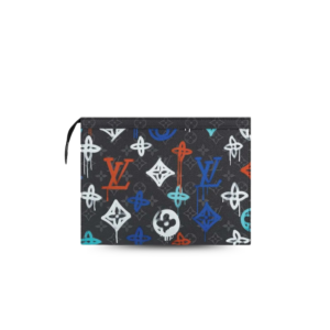Louis Vuitton Pochette Voyage Pouch 10.6in/ 27cm Multicolor Silver Hardware For Men M81803