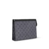 Louis Vuitton Pochette Voyage MM Pouch 10.6in/ 27cm Grey Monogram Eclipse Silver Hardware For Men M69535 - Image 3