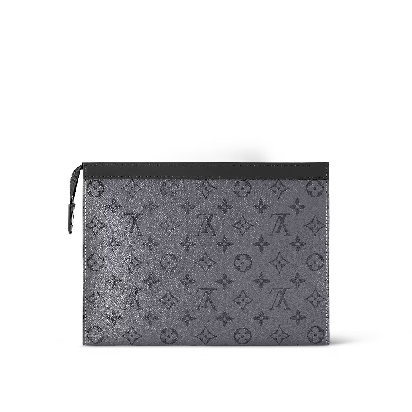 Louis Vuitton Pochette Voyage MM Pouch 10.6in/ 27cm Grey Monogram Eclipse Silver Hardware For Men M69535 - Image 4