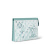 Louis Vuitton Pochette Voyage MM Pouch 10.6in/ 27cm Crystal Blue Monogram Aquagarden Canvas Silver Hardware For Men M22763 - Image 3