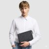Louis Vuitton Pochette Voyage MM Pouch 10.6in/ 27cm Black/ Grey Monogram Eclipse Silver Hardware For Men M61692 - Image 2
