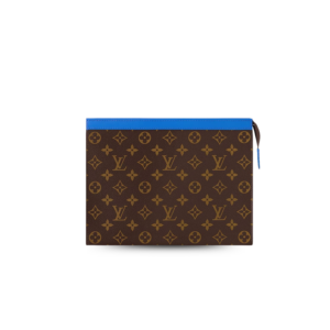 Louis Vuitton Pochette Voyage MM Pouch 10.6in/ 27cm Blue Silver Hardware For Men M82856