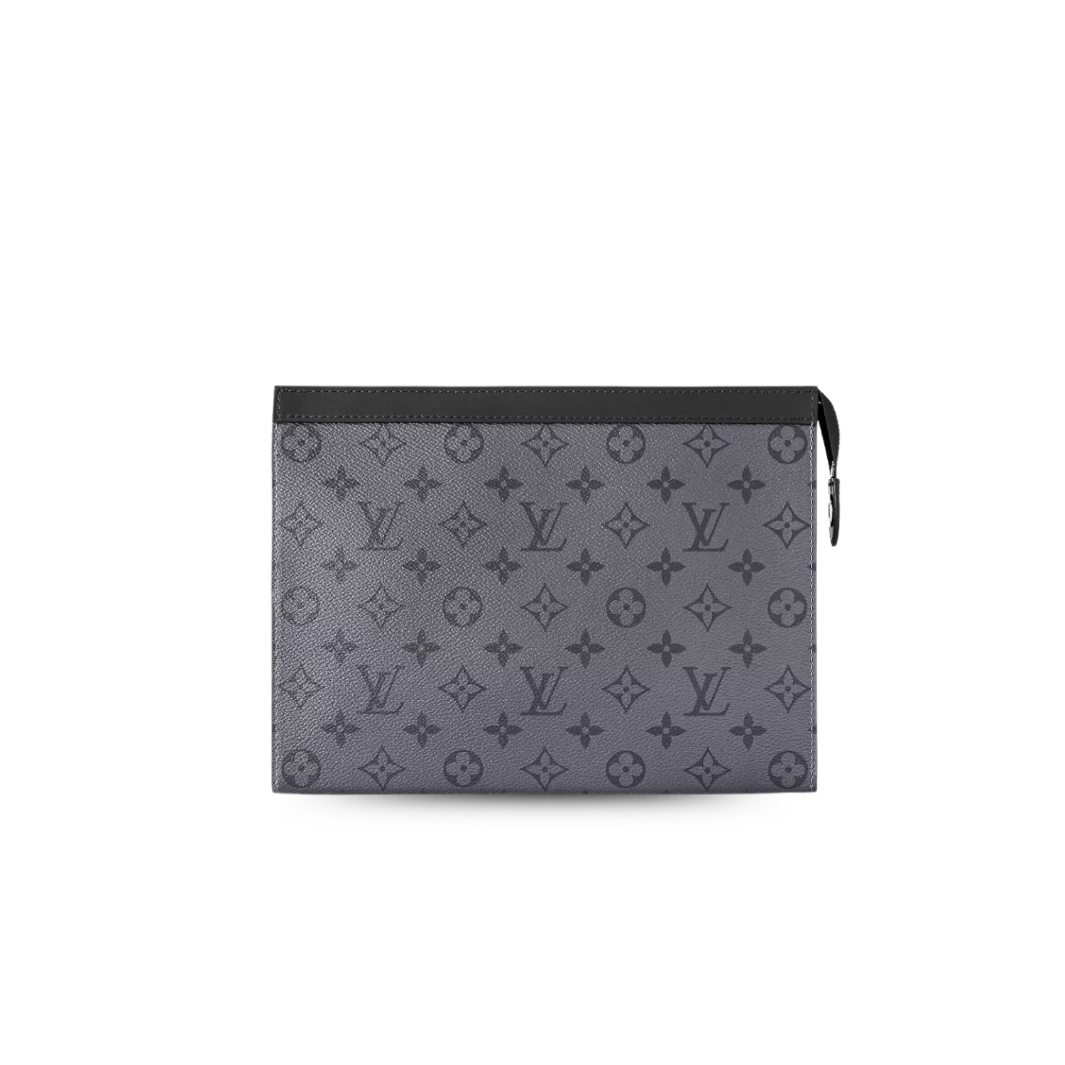Louis Vuitton Pochette Voyage MM Pouch 10.6in/ 27cm Grey Monogram Eclipse Silver Hardware For Men M69535