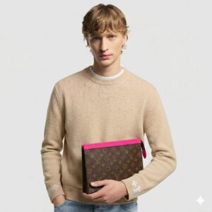 Alternative view of Louis Vuitton Pochette Voyage MM Pouch 10.6in/ 27cm Pink Silver Hardware For Women M82858