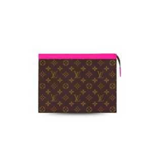 Louis Vuitton Pochette Voyage MM Pouch 10.6in/ 27cm Pink Silver Hardware For Women M82858