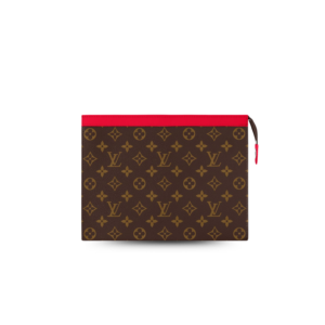 Louis Vuitton Pochette Voyage MM Pouch 10.6in/ 27cm Red Silver Hardware For Men M82857