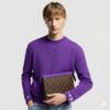 Louis Vuitton Pochette Voyage MM Pouch 10.6in/ 27cm Violet Silver Hardware For Women M82859 - Image 2