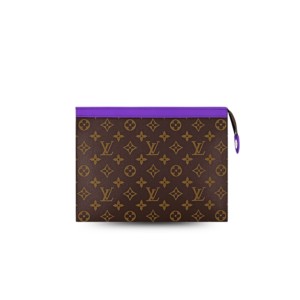 Louis Vuitton Pochette Voyage MM Pouch 10.6in/ 27cm Violet Silver Hardware For Women M82859