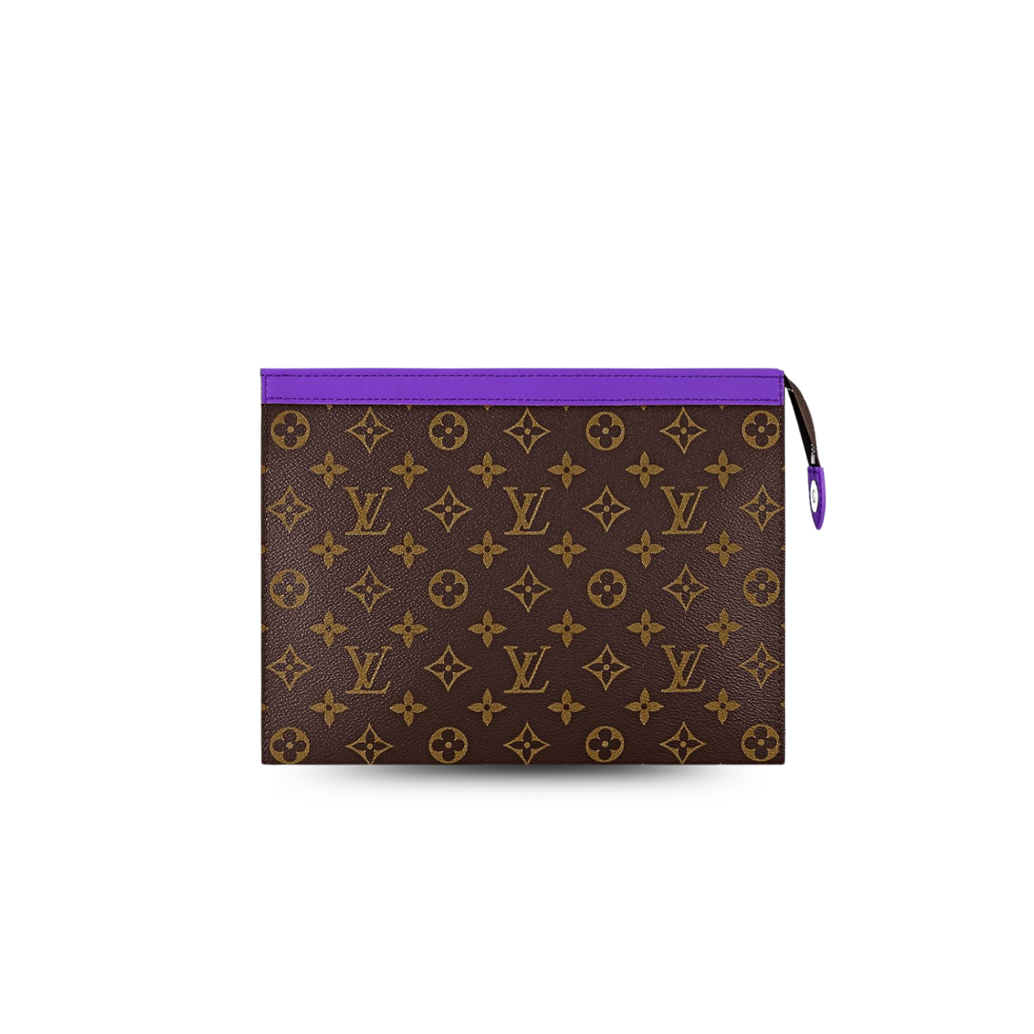 Louis Vuitton Pochette Voyage MM Pouch 10.6in/ 27cm Violet Silver Hardware For Women M82859
