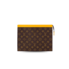 Louis Vuitton Pochette Voyage MM Pouch 10.6in/ 27cm Yellow Silver Hardware For Men M82860
