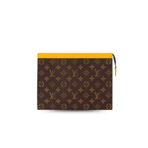 Louis Vuitton Pochette Voyage MM Pouch 10.6in/ 27cm Yellow Silver Hardware For Men M82860