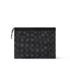 Louis Vuitton Pochette Voyage MM Pouch 10.6in/ 27cm Black/ Grey Damier Graphite Canvas Silver Hardware For Men N41696 - Image 4