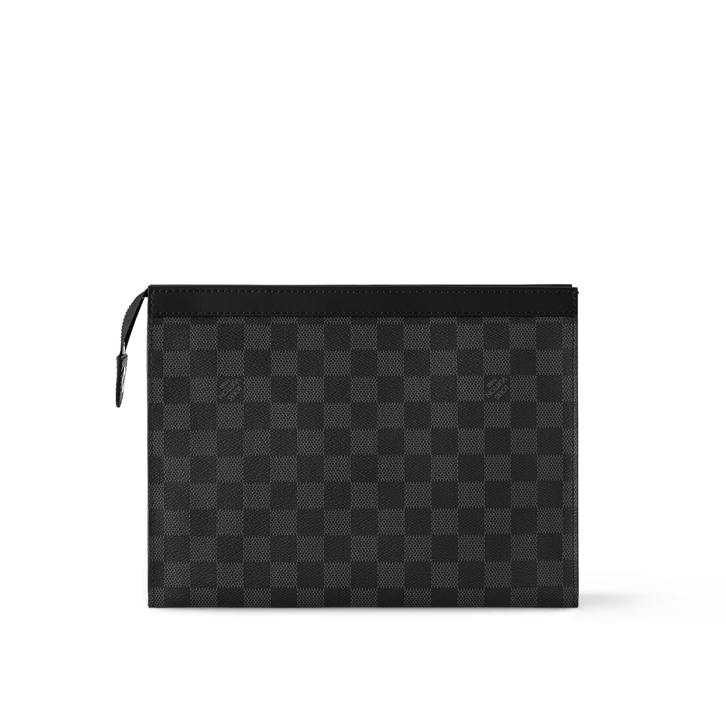 Louis Vuitton Pochette Voyage MM Pouch 10.6in/ 27cm Black/ Grey Damier Graphite Canvas Silver Hardware For Men N41696 - Image 4