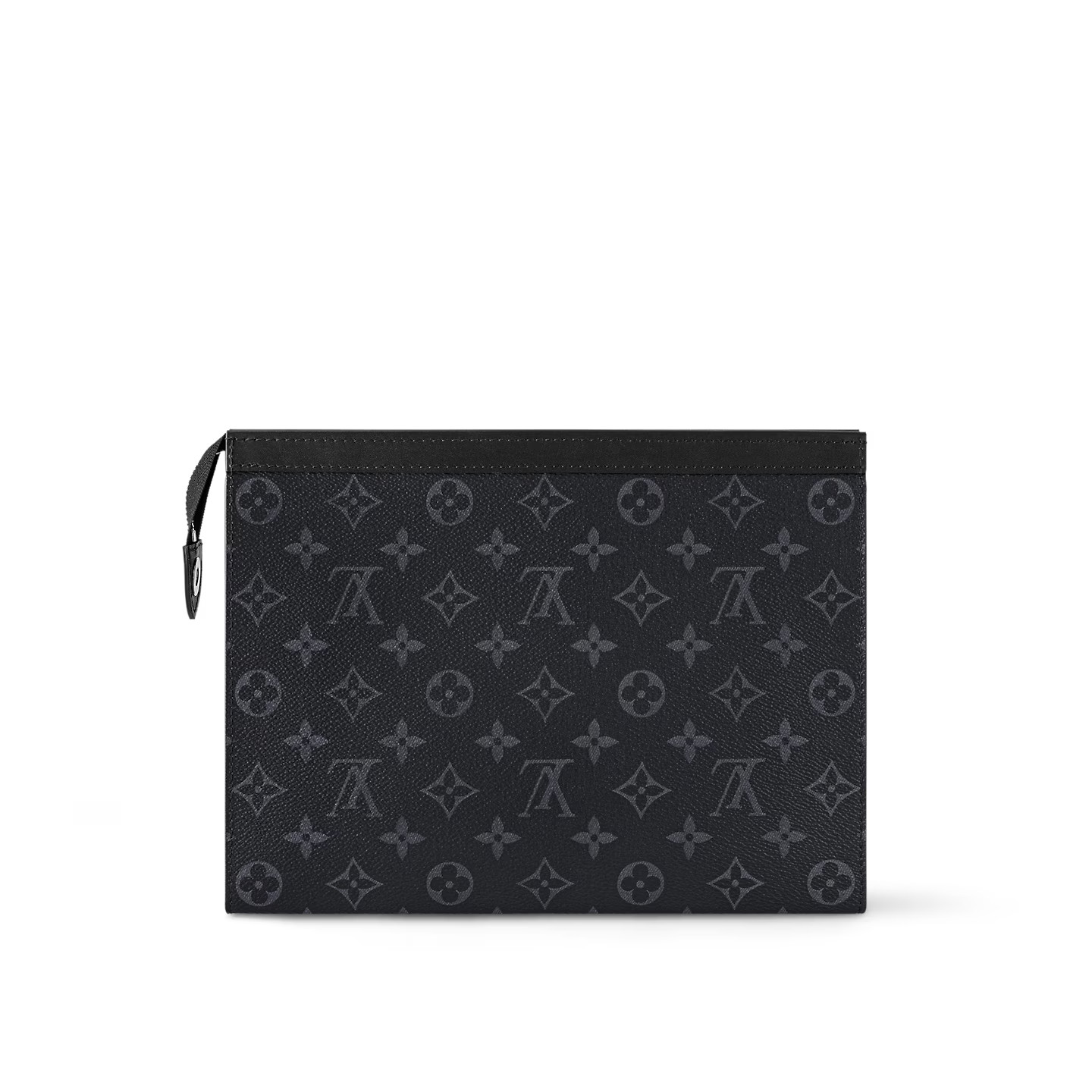 Louis Vuitton Pochette Voyage MM Pouch 10.6in/ 27cm Black/ Grey Monogram Eclipse Silver Hardware For Men M61692 - Image 4