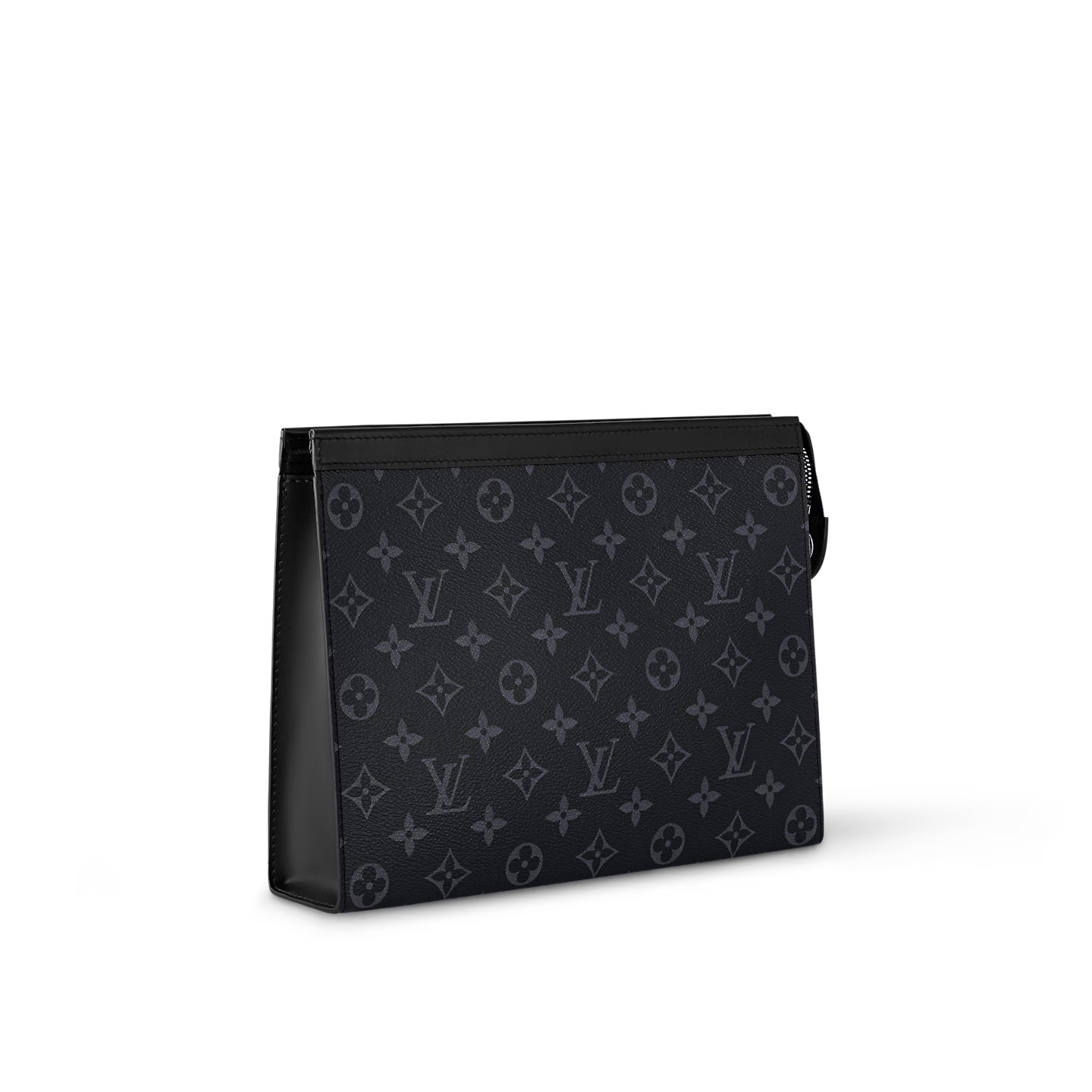 Louis Vuitton Pochette Voyage MM Pouch 10.6in/ 27cm Black/ Grey Monogram Eclipse Silver Hardware For Men M61692 - Image 3
