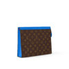 Louis Vuitton Pochette Voyage MM Pouch 10.6in/ 27cm Blue Silver Hardware For Men M82856 - Image 3