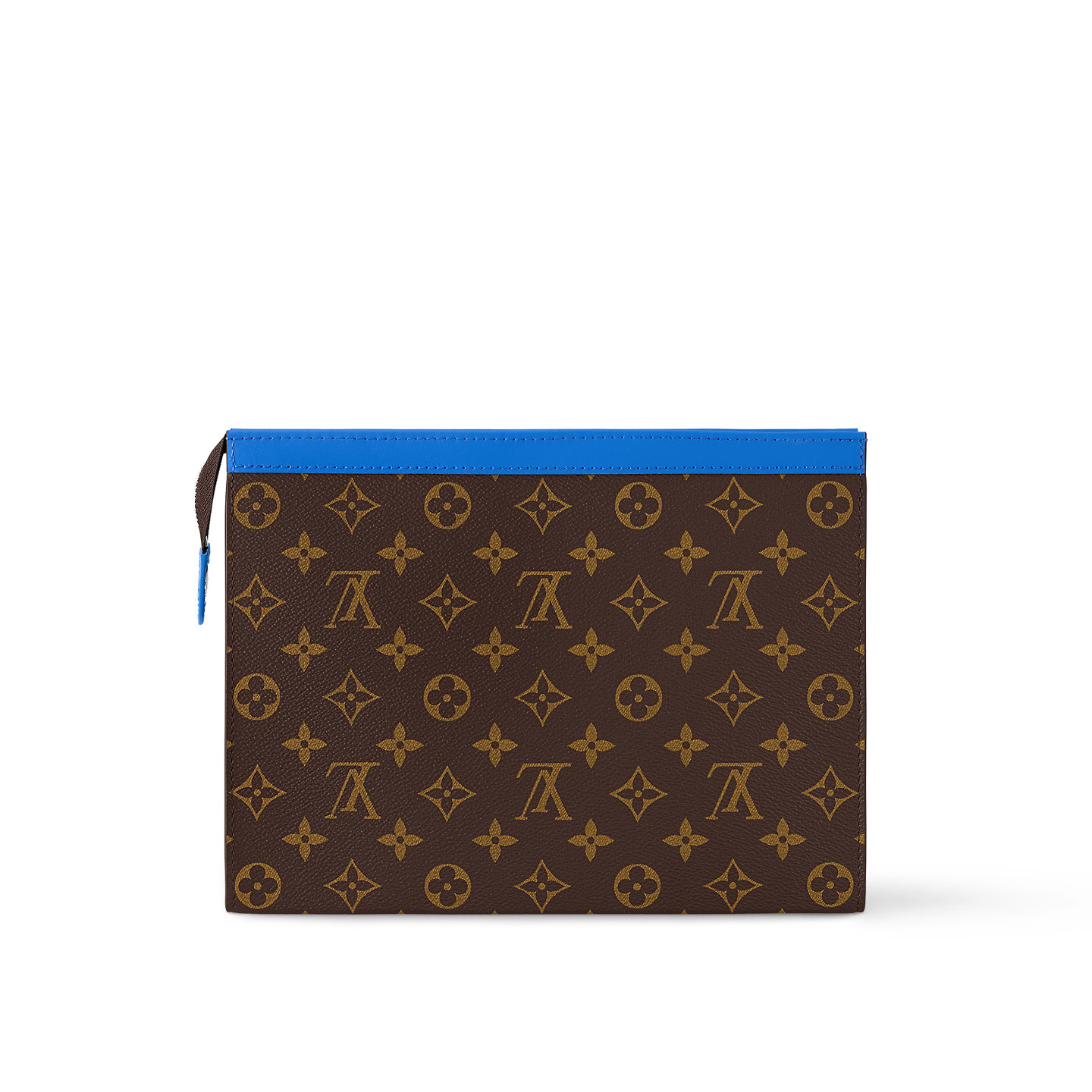 Louis Vuitton Pochette Voyage MM Pouch 10.6in/ 27cm Blue Silver Hardware For Men M82856 - Image 4
