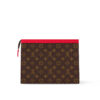 Louis Vuitton Pochette Voyage MM Pouch 10.6in/ 27cm Red Silver Hardware For Men M82857 - Image 4